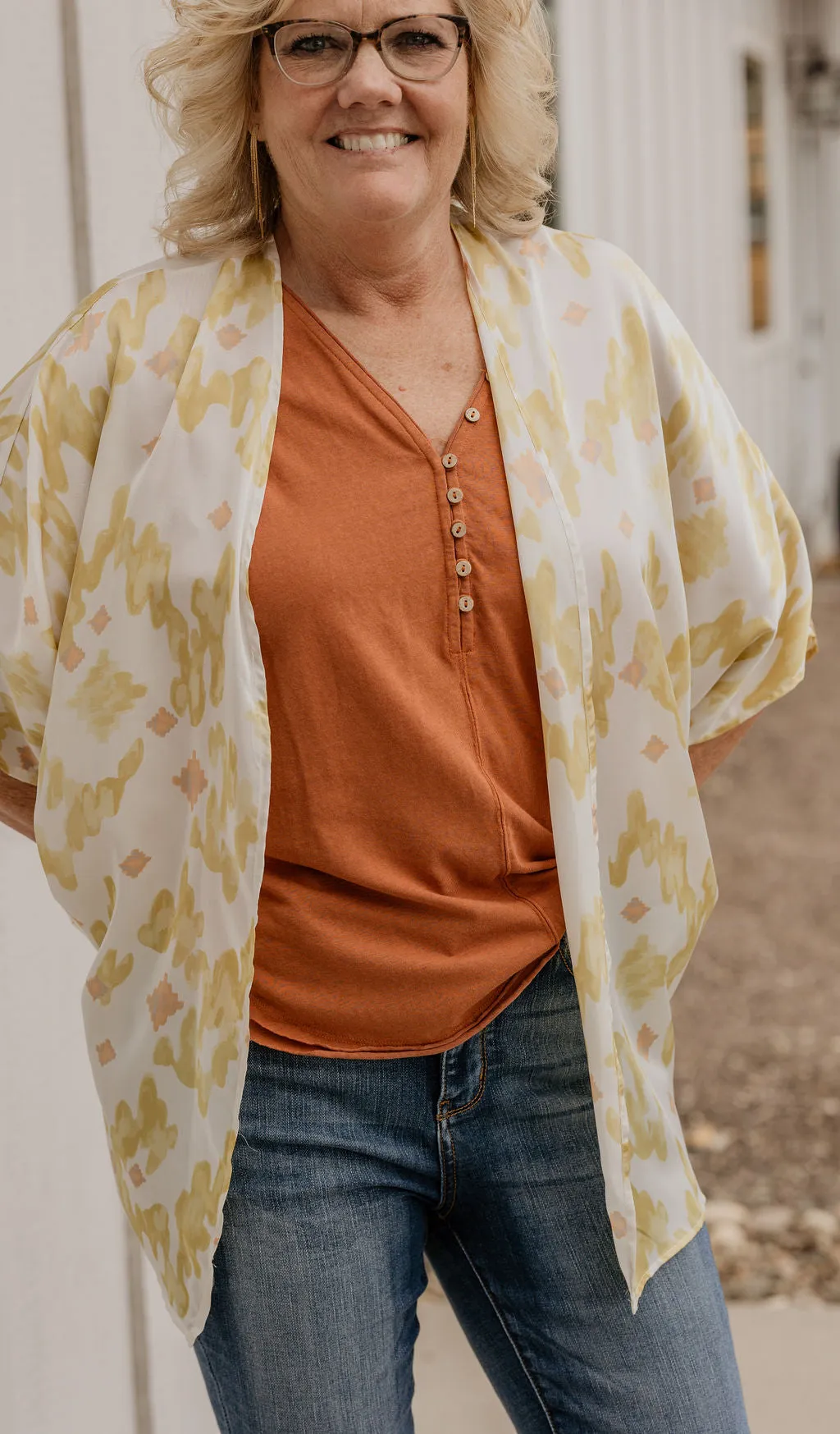 PEYTON CURVY/REG DOLMAN SLEEVE OVERSIZED KIMONO
