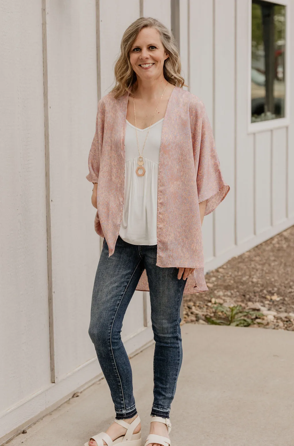 PEYTON CURVY/REG DOLMAN SLEEVE OVERSIZED KIMONO