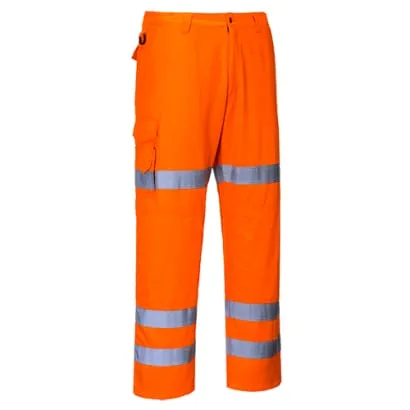 Portwest Rail RIS 3279 Hi-Vis 3-Band Kneepad pocket Combat Trousers - RT49