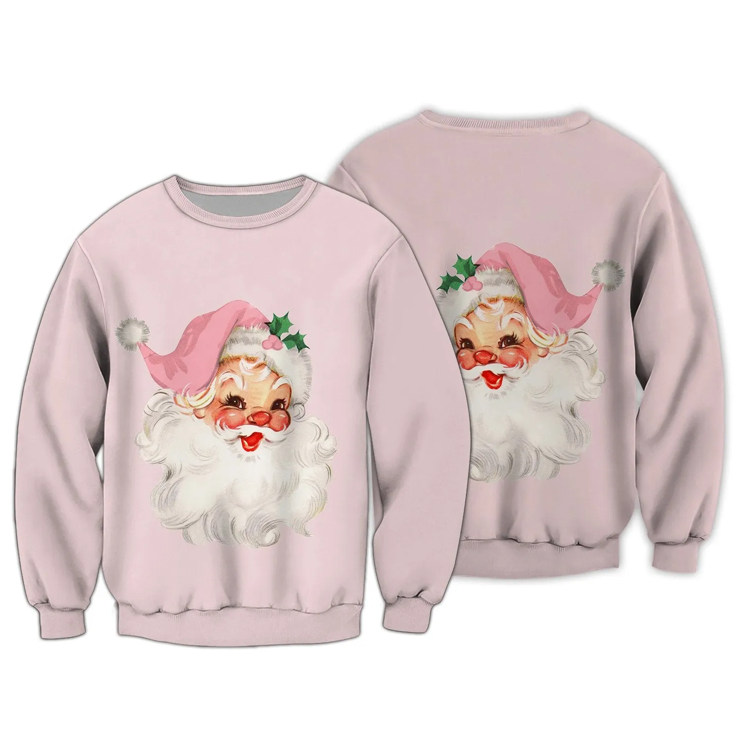 Santa Claus Christmas 3D Printed Unisex Merry Christmas Hoodie T Shirt